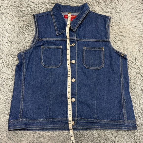 Casablanca Denim Button Front Vest Size Large - Picture 4 of 7